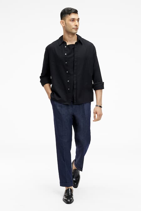 Terra Luna Zouk Organic Handloom Oxford Cotton Shirt 