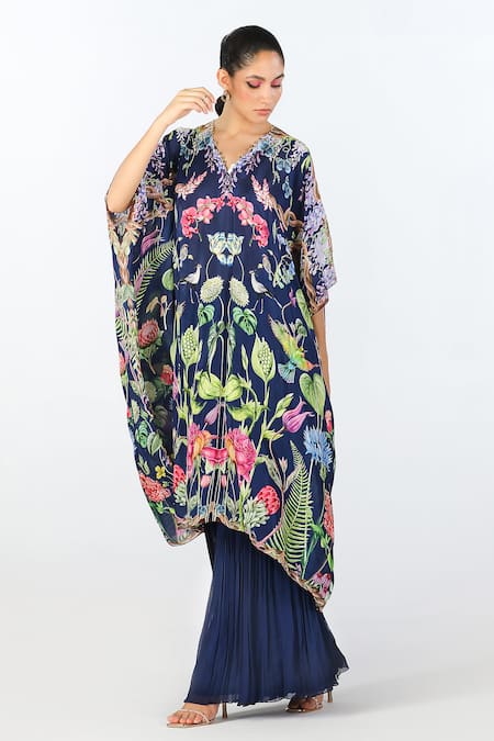 Limerick by Abirr N' Nanki Avis Garden Pattern Kaftan Tunic With Sharara 