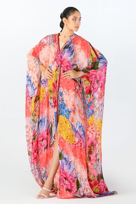 Limerick by Abirr N' Nanki Cyra Floral Garden Pattern Kaftan 