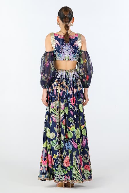 Limerick By Abirr N' Nanki Elian Cut Out Floral Pattern Gown 