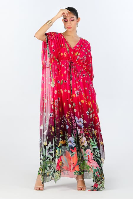 Limerick by Abirr N' Nanki Elira Floral Blossom Pattern Kaftan 