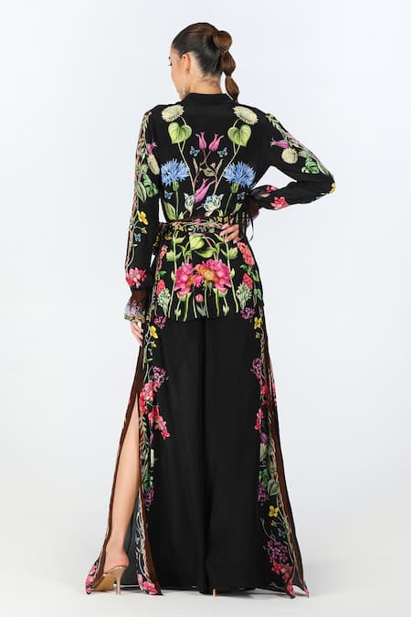 Limerick By Abirr N' Nanki Seara Floral Print Shirt With Tie-up Belt 