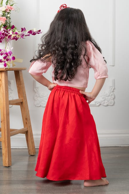 Kirti Agarwal - Pret N Couture Floral Blast Embroidered Crop Top With Pant 