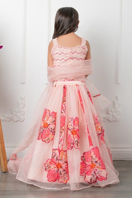 Kirti Agarwal - Pret N Couture Floral Bloom Embroidered Lehenga Blouse Set 