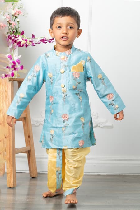 Kirti Agarwal - Pret N Couture Floral Embroidered Kurta With Dhoti Pant 