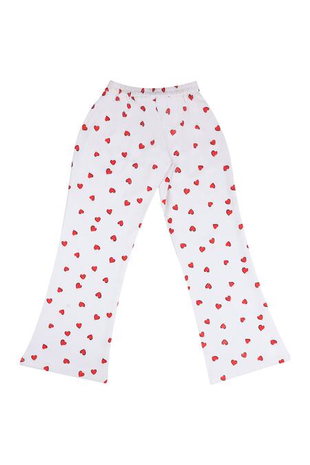 Shop Stella Rossa By Les Petits Multi Color Crepe Embroidery Little Heart Trouser at Aza Fashions Shop_Stella Rossa By Les Petits_Multi Color Crepe Embroidery Little Heart Trouser_at_Aza_Fashions