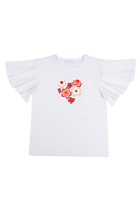 Rang by Lespetits Floral Heart T-Shirt 