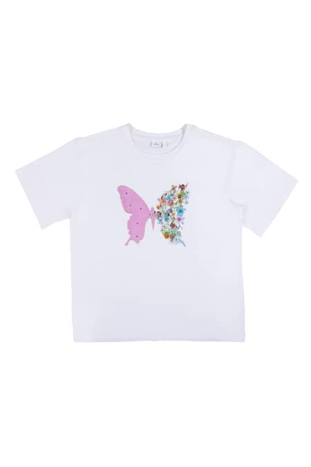 Rang by Lespetits Butterfly Floral T Shirt 