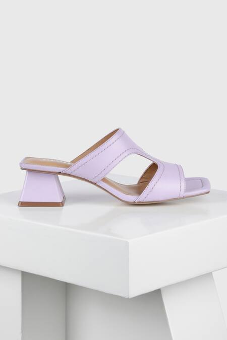 Oroh_Purple Embroidery, Cut Work Monzon Stitchline Border Sandal_Online_at_Aza_Fashions