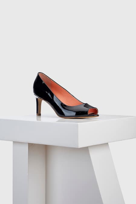 Buy Oroh Black Embroidery Genuine Leather Peep Toe Heels Online at Aza Fashions Buy_Oroh_Black Embroidery Genuine Leather Peep Toe Heels _Online_at_Aza_Fashions