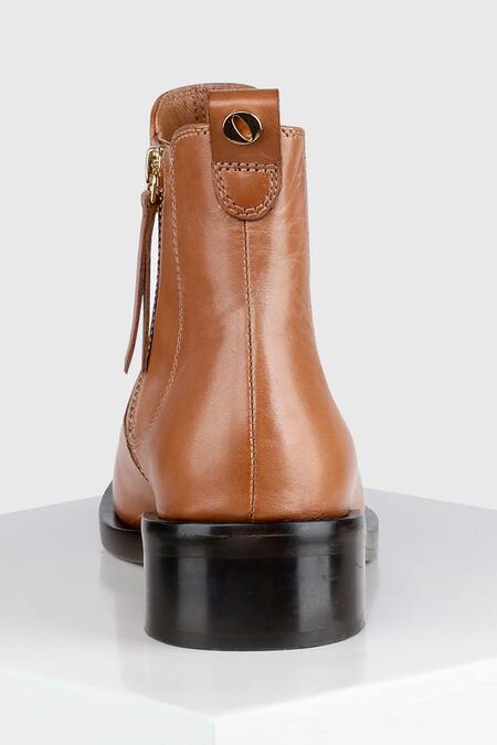 Buy Oroh Brown Cambrils Leather Ankle Boots Online at Aza Fashions Buy_Oroh_Brown Cambrils Leather Ankle Boots _Online_at_Aza_Fashions