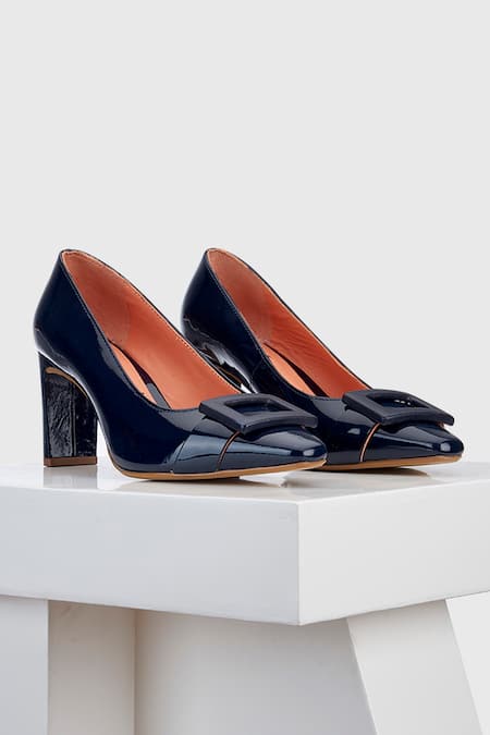 Oroh Blue Buckles Majorca Pump Leather Heels