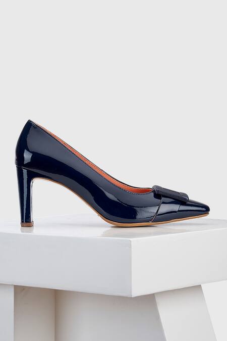 Oroh Blue Buckles Majorca Pump Leather Heels Online at Aza Fashions Oroh_Blue Buckles Majorca Pump Leather Heels _Online_at_Aza_Fashions