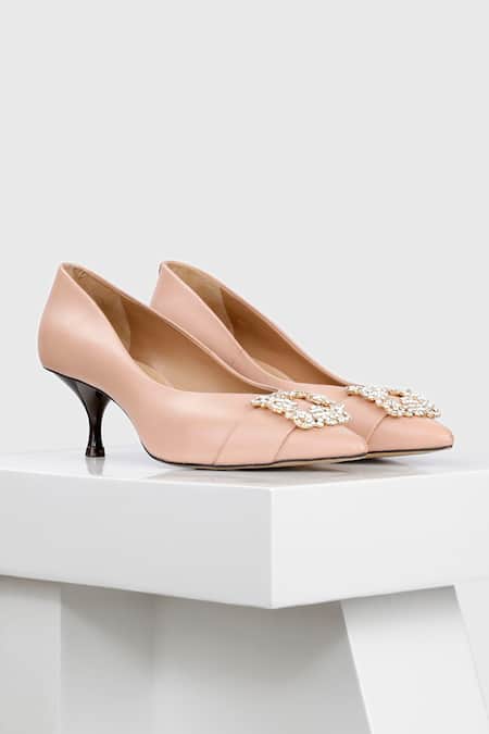 Oroh Pink Stones Marbella Embellished Pumps