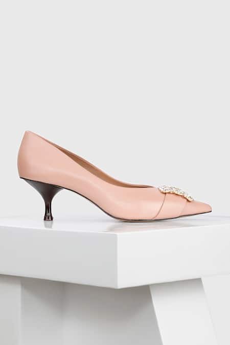Oroh Pink Stones Marbella Embellished Pumps Online at Aza Fashions Oroh_Pink Stones Marbella Embellished Pumps _Online_at_Aza_Fashions