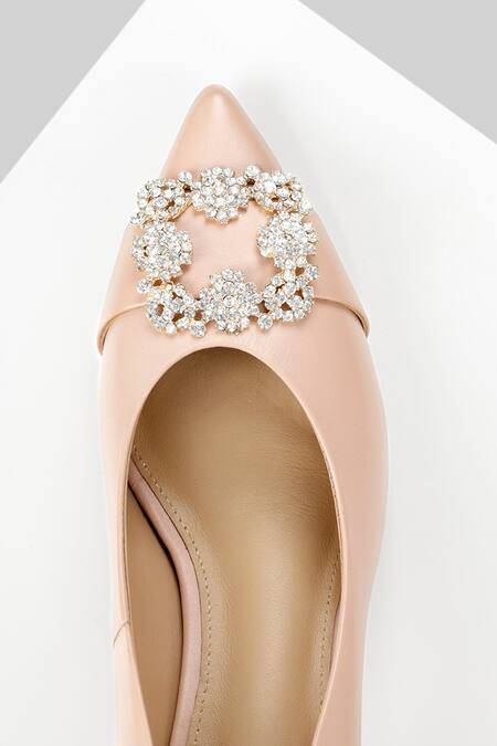 Oroh Pink Stones Marbella Embellished Pumps at Aza Fashions Oroh_Pink Stones Marbella Embellished Pumps _at_Aza_Fashions