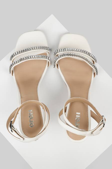 Shop Oroh Off White Crystals Jaen Embellished Leather Sandals at Aza Fashions Shop_Oroh_Off White Crystals Jaen Embellished Leather Sandals_at_Aza_Fashions