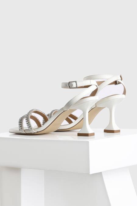 Shop Oroh Off White Crystals Jaen Embellished Leather Sandals Online at Aza Fashions Shop_Oroh_Off White Crystals Jaen Embellished Leather Sandals_Online_at_Aza_Fashions