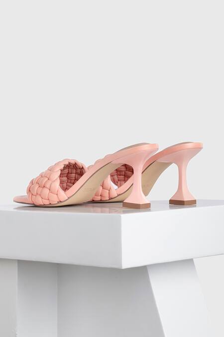 Shop_Oroh_Peach Cut Work Paterna Basket Weave Sandals_Online_at_Aza_Fashions