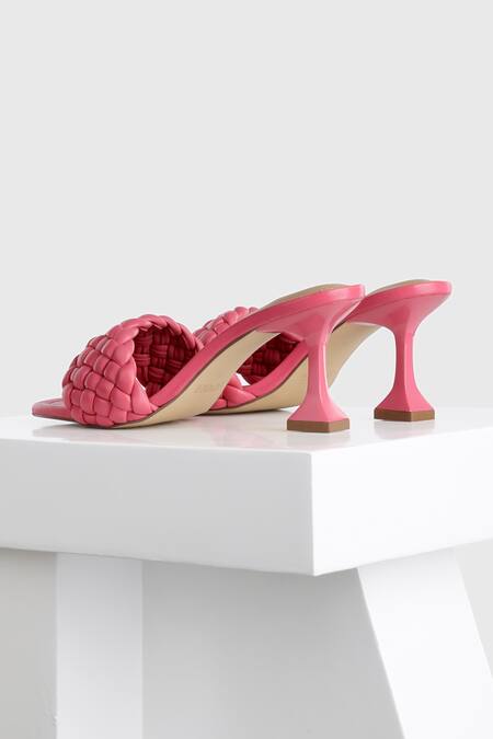 Shop_Oroh_Pink Paterna Basket Weave Strap Sandals_Online_at_Aza_Fashions