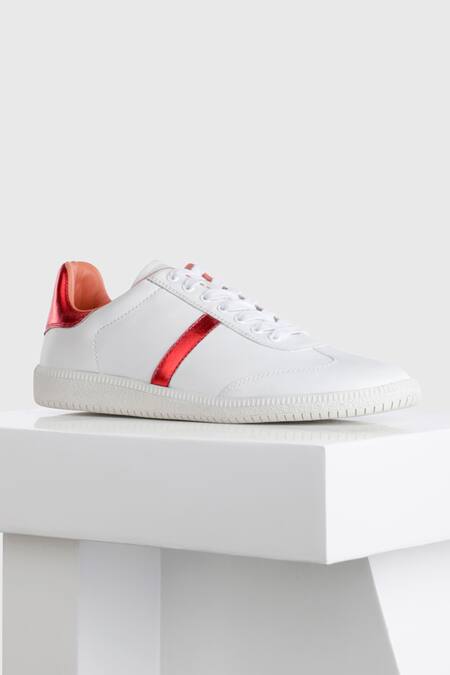 Buy_Oroh_White Palencia Shimmer Color Block Sneakers_Online_at_Aza_Fashions