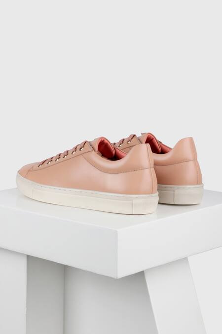 Buy_Oroh_Beige Bailen Solid Leather Sneakers_Online_at_Aza_Fashions