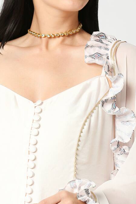 Shop_Adamantia_Off White Border Embroidered Kurta Sharara Set _Online_at_Aza_Fashions