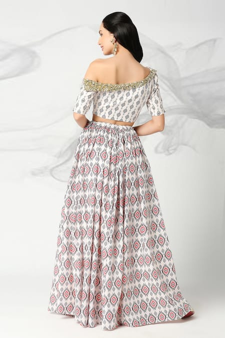 Adamantia Ikat Print Lehenga & Blouse Set 