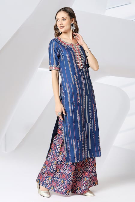 Adamantia Patola Print Kurta & Palazzo Set 