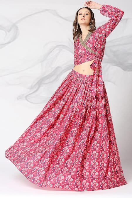 Adamantia Floral Print Lehenga & Blouse Set 