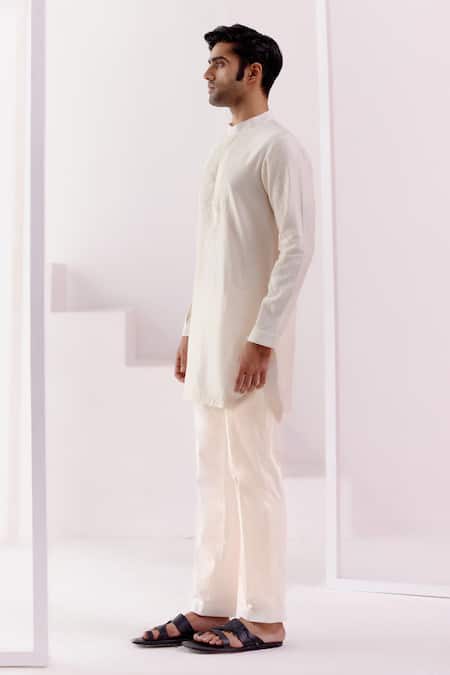 Buy Devnaagri Ivory Silk, Chanderi, Cotton Embroidery Floral Dori Yoke Kurta With Pant Online at Aza Fashions Buy_Devnaagri_Ivory Silk, Chanderi, Cotton Embroidery Floral Dori Yoke Kurta With Pant _Online_at_Aza_Fashions