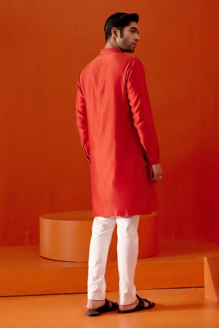 Devnaagri Placement Dori Embroidered Kurta With Pant 