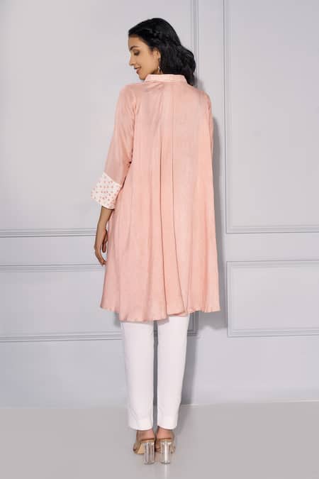 Kressa Cuff Sleeve Asymmetric Shirt & Pant Set 