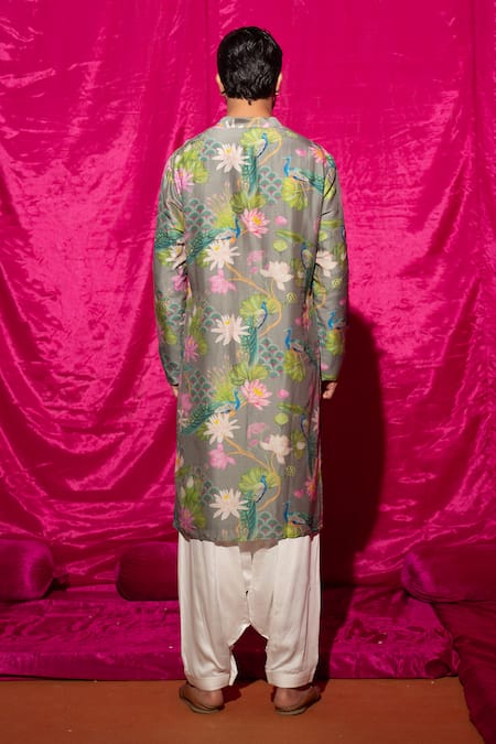 Chrkha Floral Print Kurta & Pant Set 