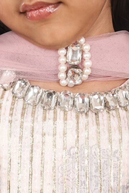 Buy Pinkcow designs pvt ltd Multi Color Brocade, Tulle, Lace Stones, Lace, Embellished Blouse Lehenga Set Online at Aza Fashions Buy_Pinkcow designs pvt ltd_Multi Color Brocade, Tulle, Lace Stones, Lace, Embellished Blouse Lehenga Set _Online_at_Aza_Fashions