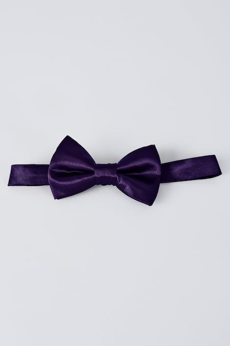 BUBBER COUTURE Amethyst Satin Bow Tie 