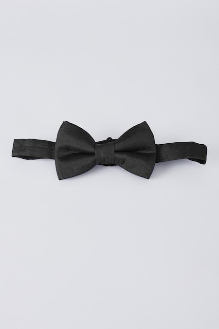 BUBBER COUTURE Coal Pure Silk Bow Tie 