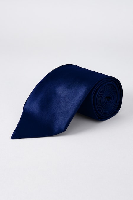 BUBBER COUTURE Prussian Satin Plain Necktie 