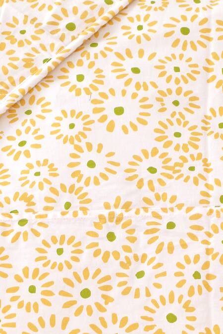 House This_Yellow Cotton The Little Babushkas Dohar Cover_Online_at_Aza_Fashions