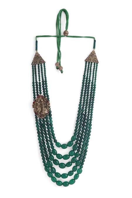 Buy eshoppee Designer 28 Inch Dark Green Jade Stone Necklace Online at  Lowest Price Ever in India | Check Reviews & Ratings - Shop The World