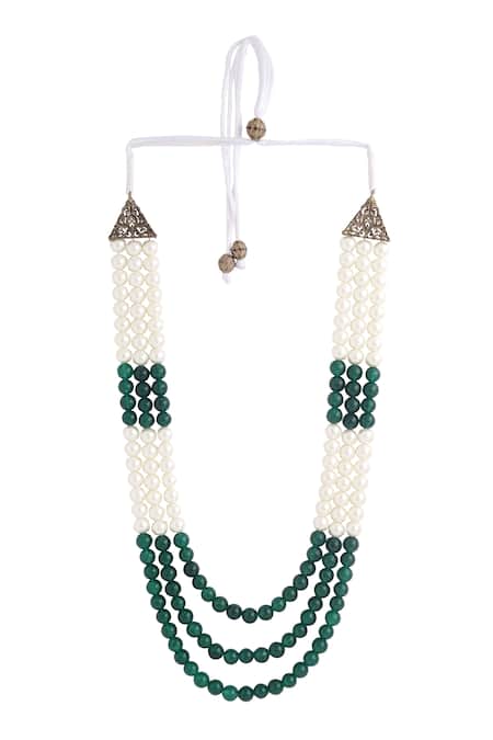 Buy Cosa Nostraa Green Glam Embellished Mala Online at Aza Fashions Buy_Cosa Nostraa_Green Glam Embellished Mala _Online_at_Aza_Fashions
