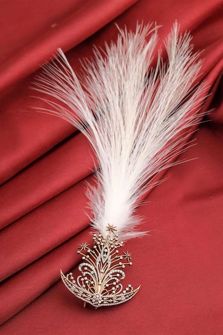 Shop Cosa Nostraa Gold Stones Elegant Rays Embellished Kalangi at Aza Fashions Shop_Cosa Nostraa_Gold Stones Elegant Rays Embellished Kalangi _at_Aza_Fashions