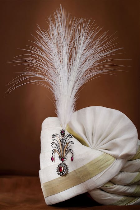 Cosa Nostraa_Gold Jewel Fountain Embellished Kalangi _at_Aza_Fashions