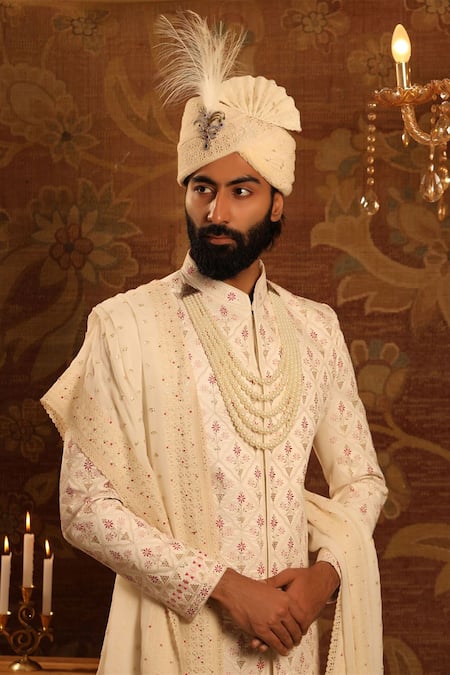 Cosa Nostraa_Gold Stones Bouquet Bliss Embellished Kalangi _Online_at_Aza_Fashions