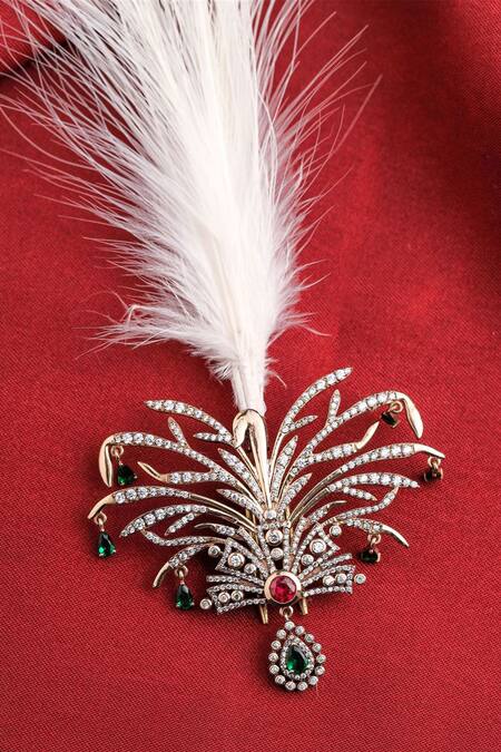 Buy_Cosa Nostraa_Gold Stones Imperial Embellished Kalangi _Online_at_Aza_Fashions