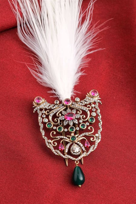 Buy Cosa Nostraa Gold Beads, Stones Enchanted Embellished Kalangi Online at Aza Fashions Buy_Cosa Nostraa_Gold Beads, Stones Enchanted Embellished Kalangi _Online_at_Aza_Fashions