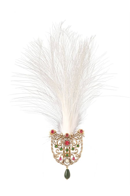 Shop Cosa Nostraa Gold Beads, Stones Enchanted Embellished Kalangi Online at Aza Fashions Shop_Cosa Nostraa_Gold Beads, Stones Enchanted Embellished Kalangi _Online_at_Aza_Fashions