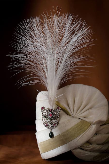 Cosa Nostraa_Gold Beads, Stones Enchanted Embellished Kalangi _at_Aza_Fashions