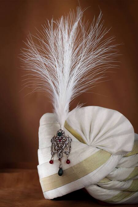 Cosa Nostraa_Gold Beads, Stones Intricate Magic Embellished Kalangi _at_Aza_Fashions