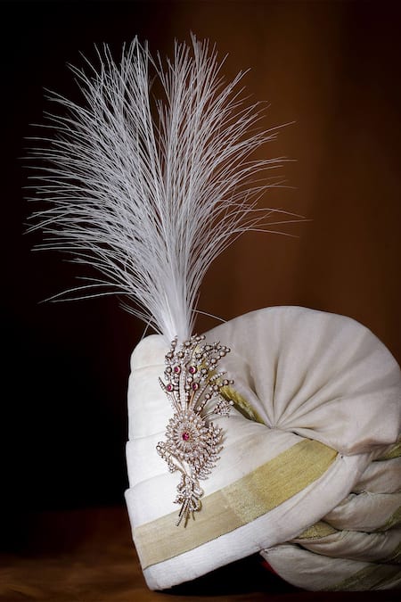 Cosa Nostraa_Gold Flower Myth Embellished Kalangi _at_Aza_Fashions